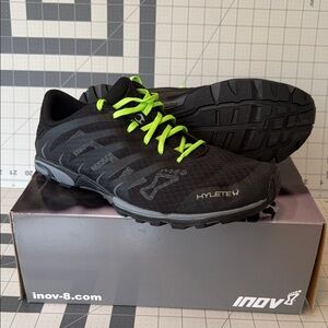Inov-8 Black Shoes with Neon Green Accents